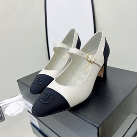 CHANEL / Туфли на толстом каблуке в стиле Мэри Джейн для ранней в