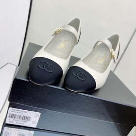 CHANEL / Туфли на толстом каблуке в стиле Мэри Джейн для ранней в