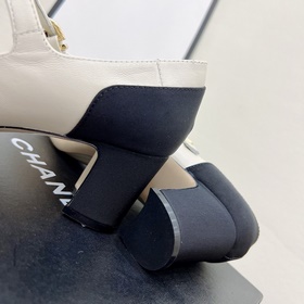 CHANEL / Туфли на толстом каблуке в стиле Мэри Джейн для ранней в