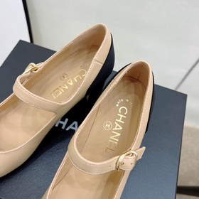 CHANEL / Туфли на толстом каблуке в стиле Мэри Джейн для ранней в