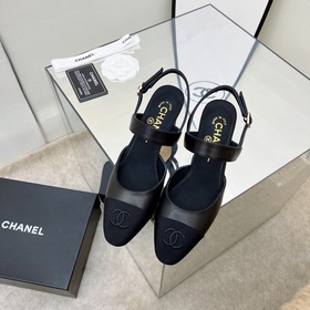 CHANEL / Туфли на толстом каблуке в стиле Мэри Джейн для ранней в