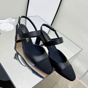 CHANEL / Туфли на толстом каблуке в стиле Мэри Джейн для ранней в