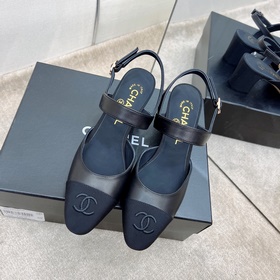CHANEL / Туфли на толстом каблуке в стиле Мэри Джейн для ранней в