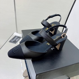 CHANEL / Туфли на толстом каблуке в стиле Мэри Джейн для ранней в