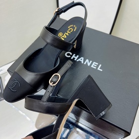 CHANEL / Туфли на толстом каблуке в стиле Мэри Джейн для ранней в