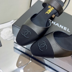 CHANEL / Туфли на толстом каблуке в стиле Мэри Джейн для ранней в