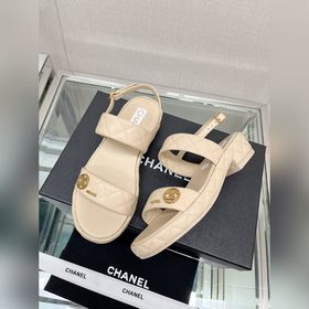 Chanel 23Ss Новая модель Chanel Ромбовидные сандалии на толстом к