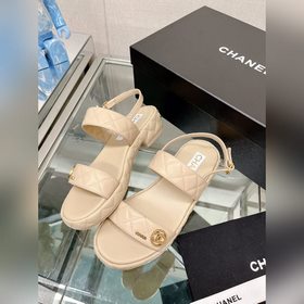 Chanel 23Ss Новая модель Chanel Ромбовидные сандалии на толстом к