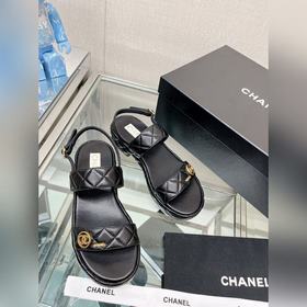 Chanel 23Ss Новая модель Chanel Ромбовидные сандалии на толстом к