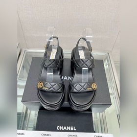 Chanel 23Ss Новая модель Chanel Ромбовидные сандалии на толстой п