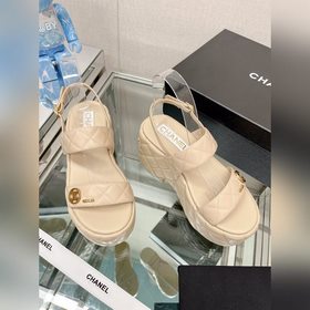 Chanel 23Ss Новая модель Chanel Ромбовидные сандалии на толстой п