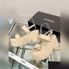 Chanel 23Ss Новая модель Chanel Ромбовидные сандалии на толстой п