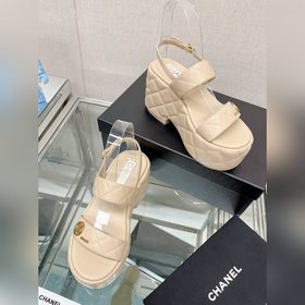 Chanel 23Ss Новая модель Chanel Ромбовидные сандалии на толстой п