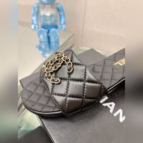 Chanel 23Ss Новая модель Chanel с ромбовидной цепочкой и двойной 