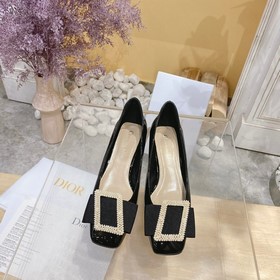 Осенние туфли Dior ldyle с лакированной кожей и стразами — ретро-