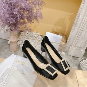 Осенние туфли Dior ldyle с лакированной кожей и стразами — ретро-