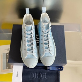 Высококачественная версия высоких кроссовок CD с застежкой Dior B