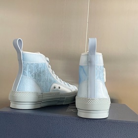 Высококачественная версия высоких кроссовок CD с застежкой Dior B