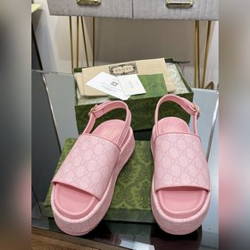 Gucci 2023 летняя новинка — женские сандалии на платформе. Высоча