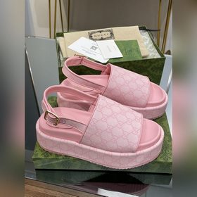 Gucci 2023 летняя новинка — женские сандалии на платформе. Высоча