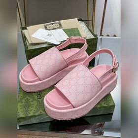 Gucci 2023 летняя новинка — женские сандалии на платформе. Высоча