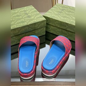 2023 Gucci весна-лето супер-двойная GG серия сандалии на толстой 