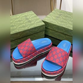 2023 Gucci весна-лето супер-двойная GG серия сандалии на толстой 