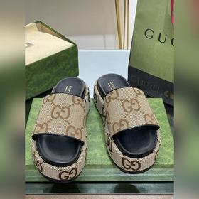 2023 Gucci весна-лето супер-двойная GG серия сандалии на толстой