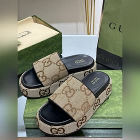 2023 Gucci весна-лето супер-двойная GG серия сандалии на толстой 