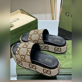 2023 Gucci весна-лето супер-двойная GG серия сандалии на толстой 