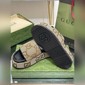 2023 Gucci весна-лето супер-двойная GG серия сандалии на толстой 
