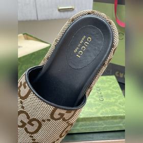 2023 Gucci весна-лето супер-двойная GG серия сандалии на толстой 