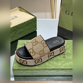 2023 Gucci весна-лето супер-двойная GG серия сандалии на толстой 