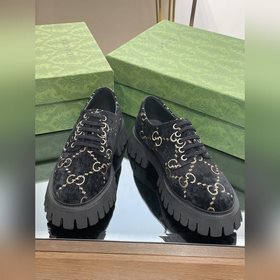 Оригинальные туфли Gucci на толстой подошве с ремешками для пар,