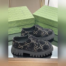 Оригинальные туфли Gucci на толстой подошве с ремешками для пар, 