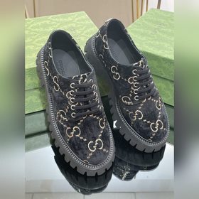 Оригинальные туфли Gucci на толстой подошве с ремешками для пар, 