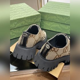 Оригинальные туфли Gucci на толстой подошве с ремешками для пар, 