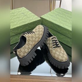 Оригинальные туфли Gucci на толстой подошве с ремешками для пар, 