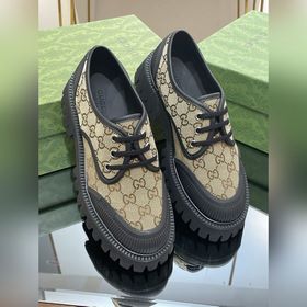 Оригинальные туфли Gucci на толстой подошве с ремешками для пар, 