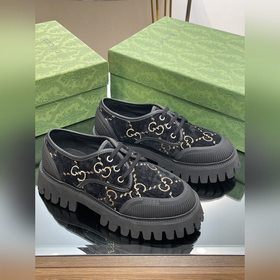 Оригинальные туфли Gucci на толстой подошве с ремешками для пар, 