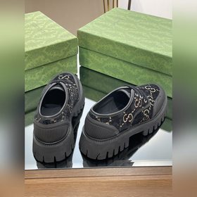 Оригинальные туфли Gucci на толстой подошве с ремешками для пар, 
