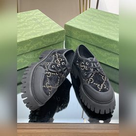 Оригинальные туфли Gucci на толстой подошве с ремешками для пар, 