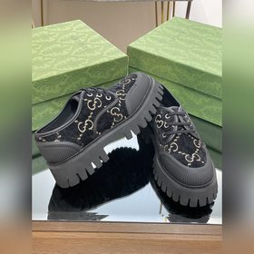 Оригинальные туфли Gucci на толстой подошве с ремешками для пар, 