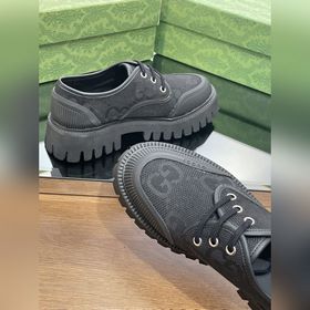 Оригинальные туфли Gucci на толстой подошве с ремешками для пар, 