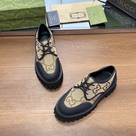 Gucci туфли на толстой подошве с ремешками для пар, оригинальная 