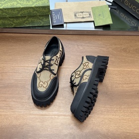 Gucci туфли на толстой подошве с ремешками для пар, оригинальная 