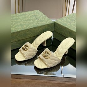 Новинки Gucci на лето 2023 года Женские тапочки с двойной пряжко