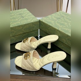 Новинки Gucci на лето 2023 года Женские тапочки с двойной пряжко