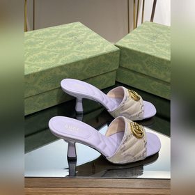 Новинки Gucci на лето 2023 года Женские тапочки с двойной пряжко