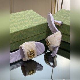 Новинки Gucci на лето 2023 года Женские тапочки с двойной пряжко